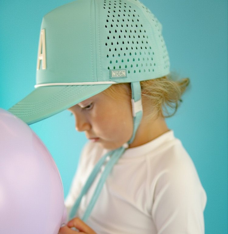 Aqua (custom letter hat)