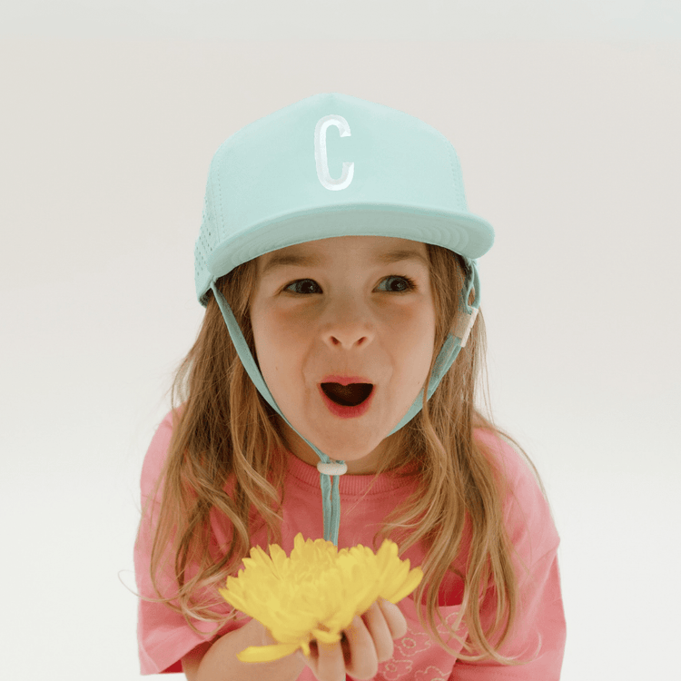 Aqua (custom letter hat) - Noggin Headwear