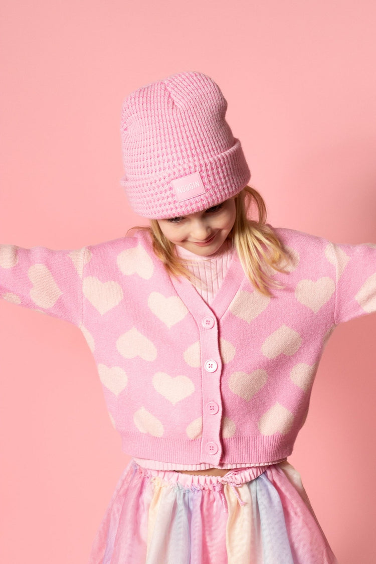 PINK WarmHug Waffle Beanie - Noggin Headwear