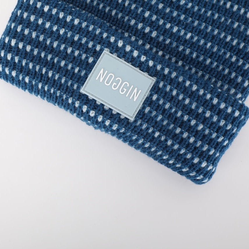 INFANT SIZE - BLUE WarmHug Waffle Beanie – Noggin Headwear