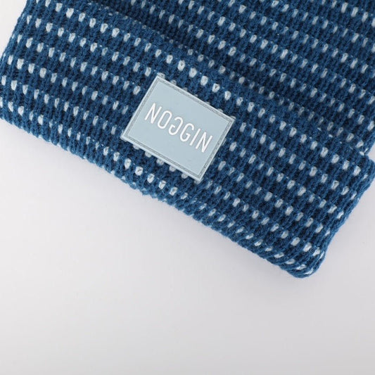BLUE WarmHug Waffle Beanie - Noggin Headwear