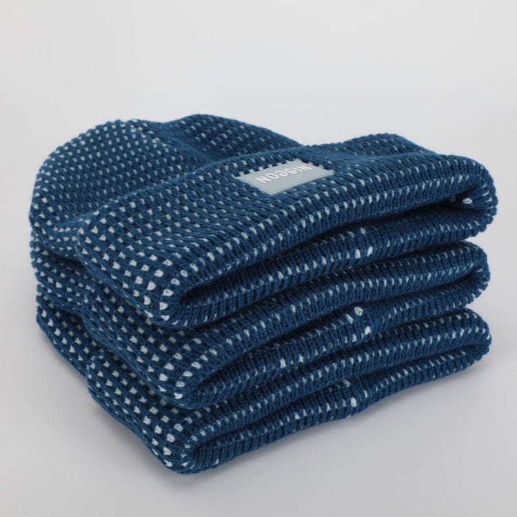 BLUE WarmHug Waffle Beanie - Noggin Headwear