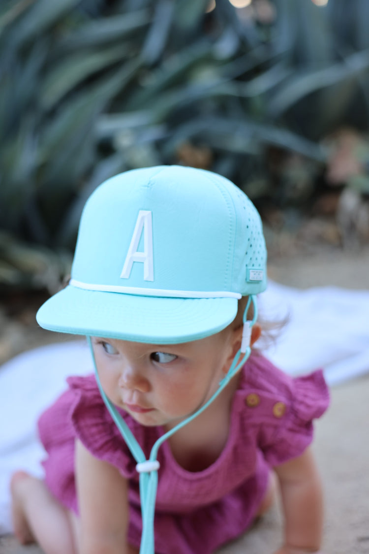 Aqua (custom letter hat)