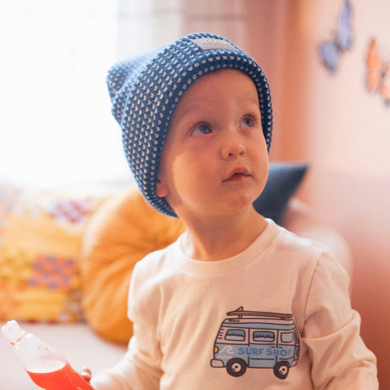 BLUE WarmHug Waffle Beanie - Noggin Headwear